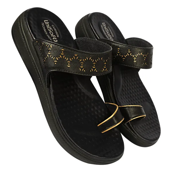 Black_Synthetic_Leather_Premium_Slippers_For_Women