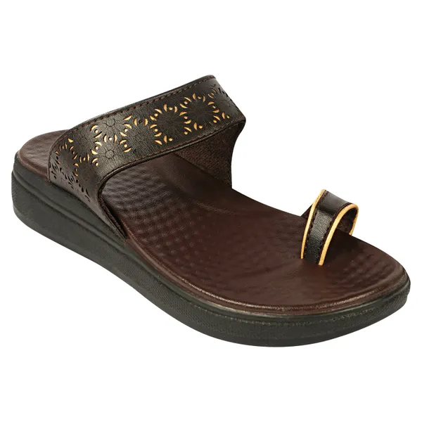 Brown_Synthetic_Leather_Premium_Slippers_For_Women