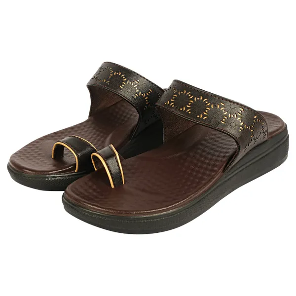 Brown_Synthetic_Leather_Premium_Slippers_For_Women