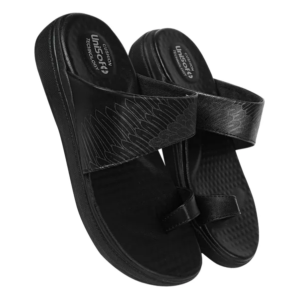 Black_Synthetic_Leather_Premium_Slippers_For_Women