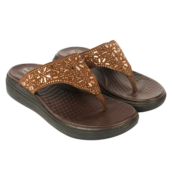 Brown_Synthetic_Leather_Premium_Slippers_For_Women