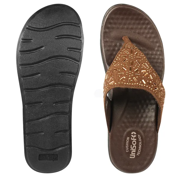 Brown_Synthetic_Leather_Premium_Slippers_For_Women