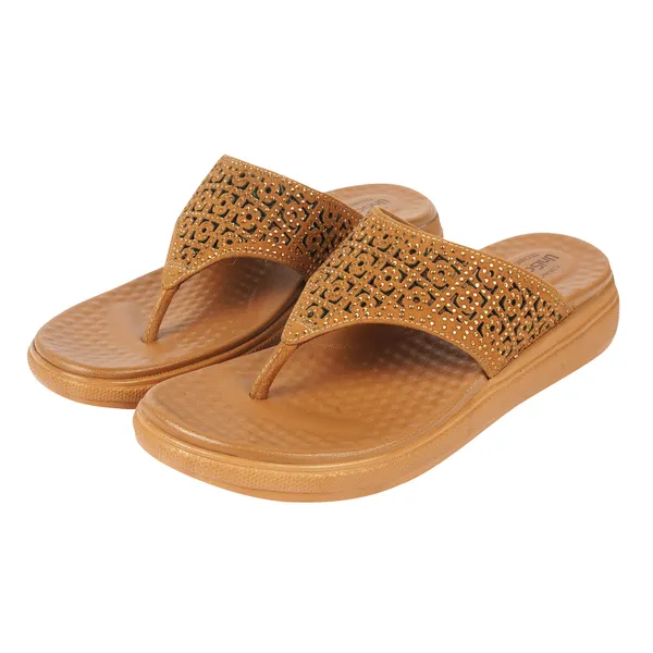 Beige_Synthetic_Leather_Premium_Slippers_For_Women
