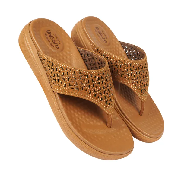 Beige_Synthetic_Leather_Premium_Slippers_For_Women