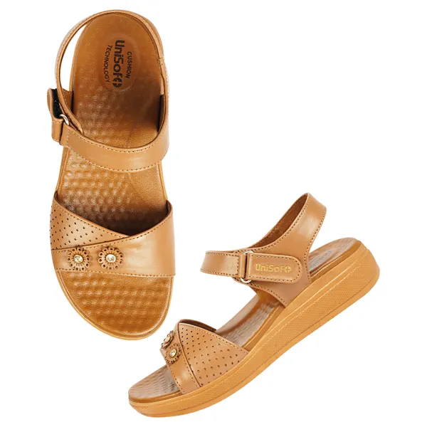 Tan_Synthetic_Leather_Premium_Sandals_For_Women
