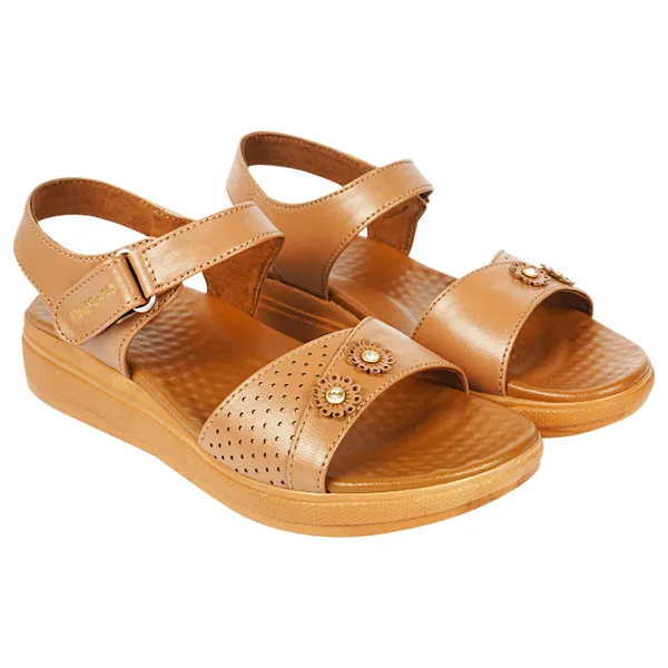 Tan_Synthetic_Leather_Premium_Sandals_For_Women