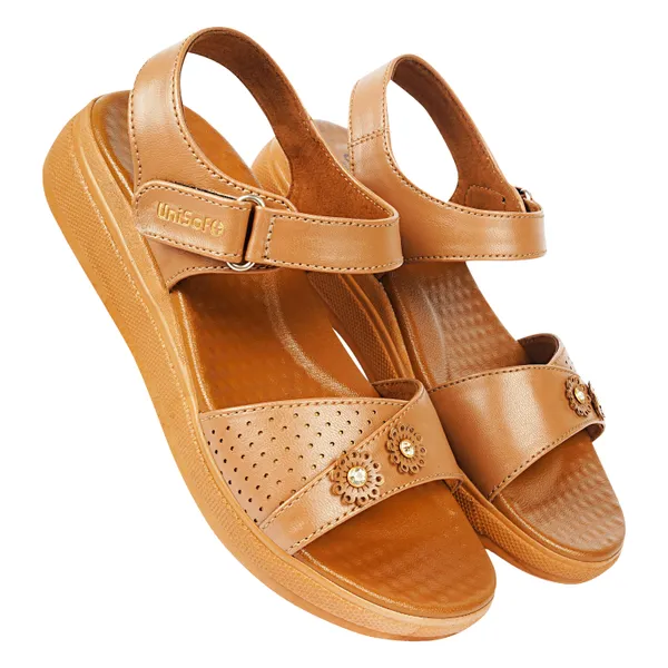 Tan_Synthetic_Leather_Premium_Sandals_For_Women