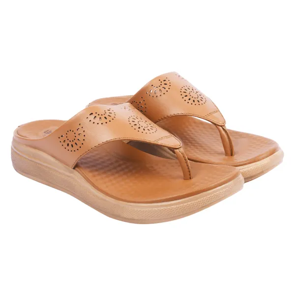 Beige_Synthetic_Leather_Premium_Slippers_For_Women