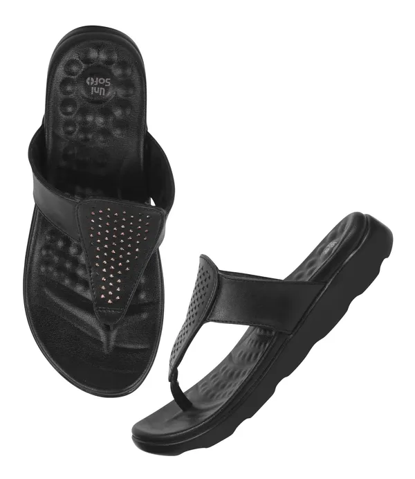 Black_Synthetic_Leather_Premium_Slippers_For_Women