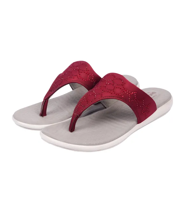 Red_Synthetic_Leather_Premium_Slippers_For_Women