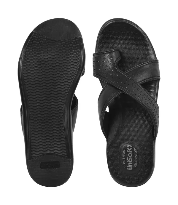 Black_Synthetic_Leather_Premium_Slippers_For_Women
