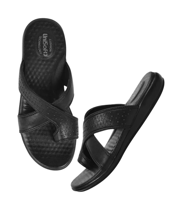 Black_Synthetic_Leather_Premium_Slippers_For_Women