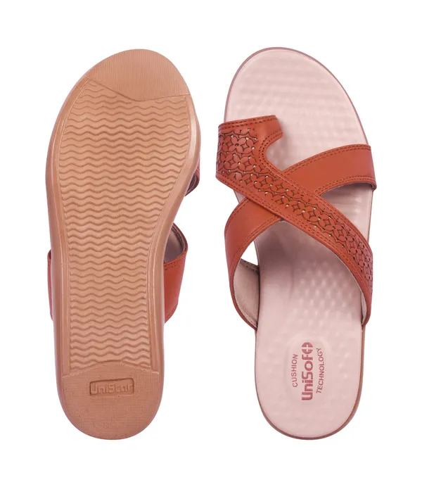 Tan_Synthetic_Leather_Premium_Slippers_For_Women