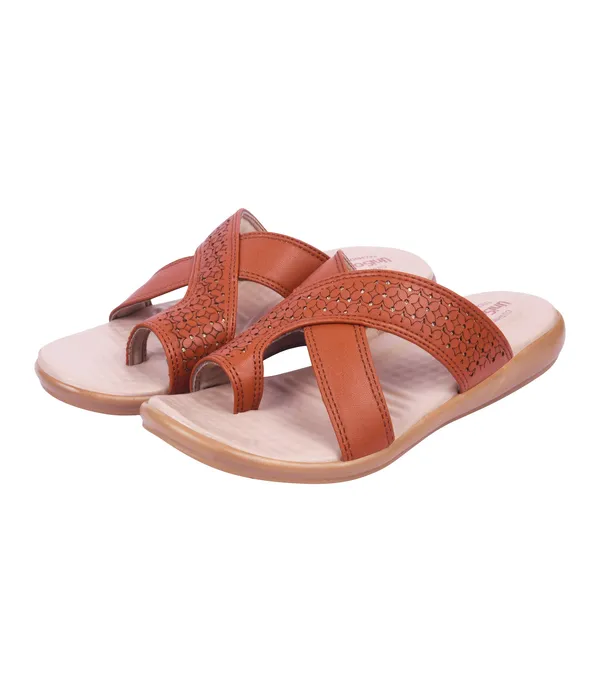 Tan_Synthetic_Leather_Premium_Slippers_For_Women