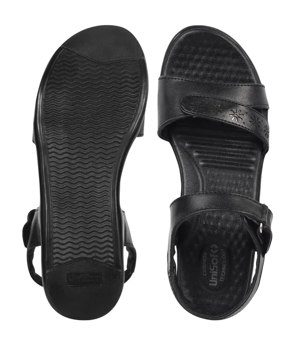 Black_Synthetic_Leather_Premium_Sandals_For_Women