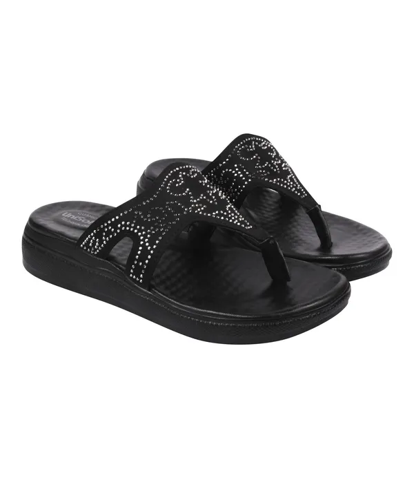 Black_Synthetic_Leather_Premium_Slippers_For_Women