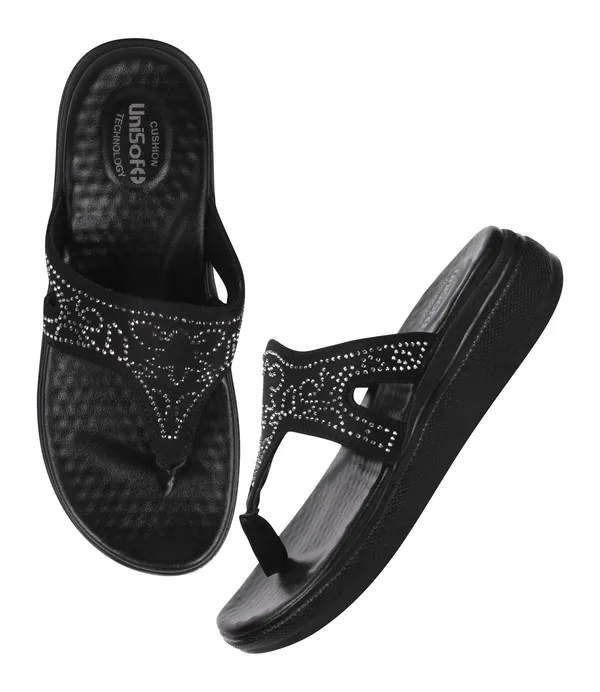 Black_Synthetic_Leather_Premium_Slippers_For_Women