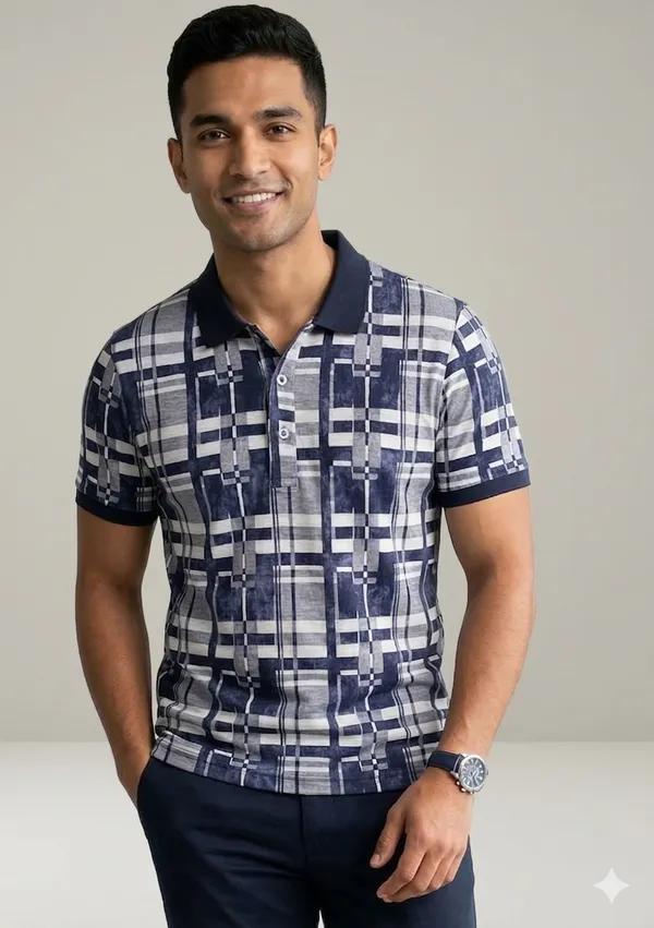 Navy_COTTON_POLY_T-Shirt_For_Men