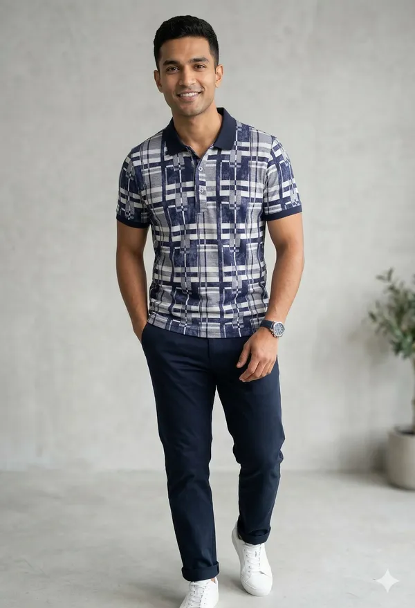 Navy_COTTON_POLY_T-Shirt_For_Men