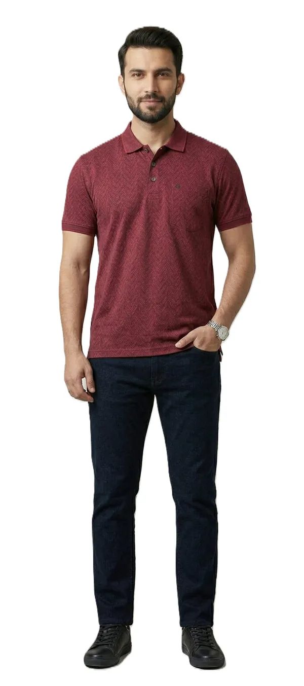 Red_COTTON_POLY_T-Shirt_For_Men