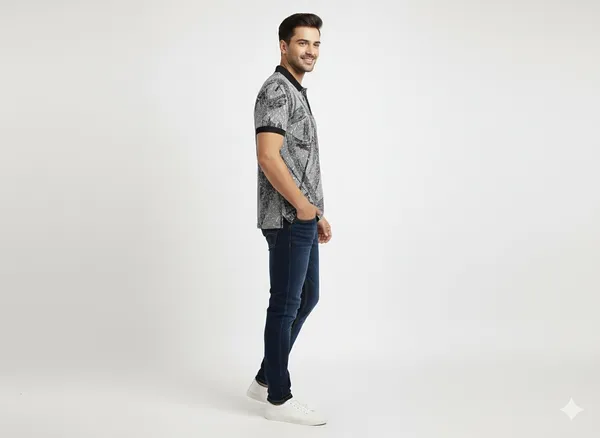 Black_COTTON_POLY_T-Shirt_For_Men