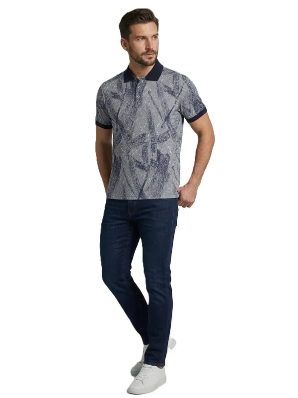 Navy_COTTON_POLY_T-Shirt_For_Men