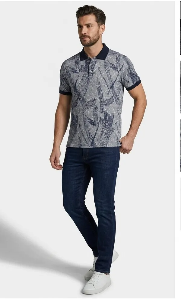 Navy_COTTON_POLY_T-Shirt_For_Men