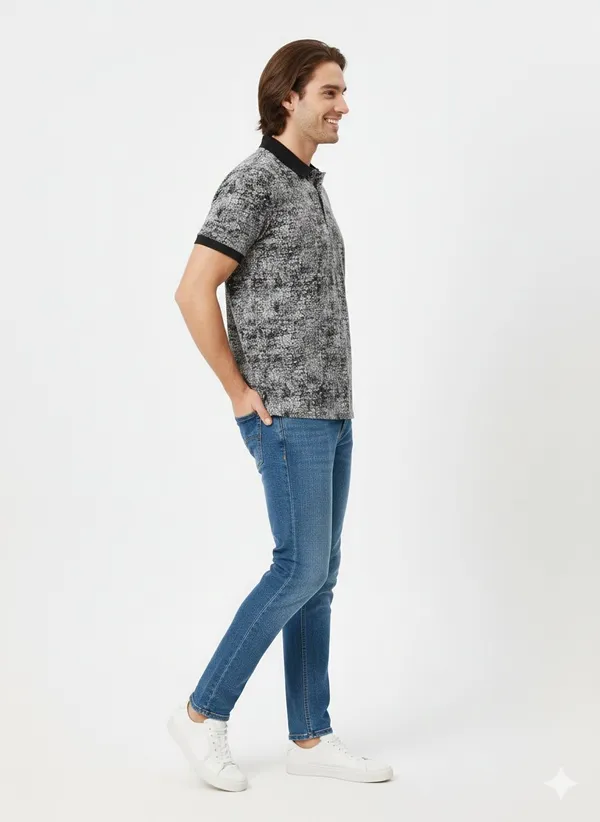 Black_COTTON_POLY_T-Shirt_For_Men
