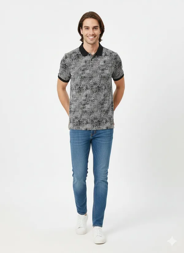 Black_COTTON_POLY_T-Shirt_For_Men
