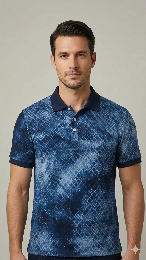 Navy_COTTON_POLY_T-Shirt_For_Men