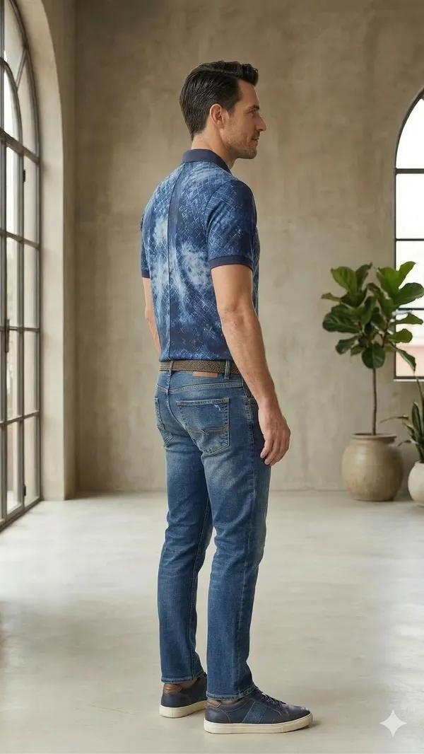 Navy_COTTON_POLY_T-Shirt_For_Men
