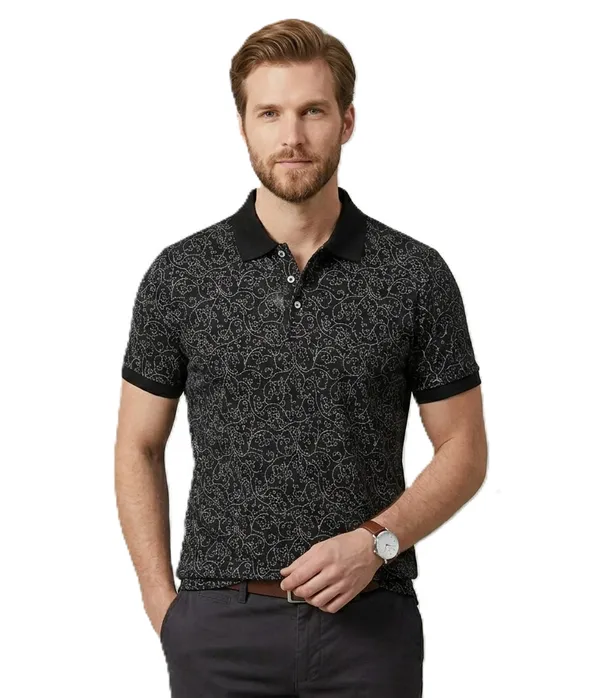 Black_COTTON_POLY_T-Shirt_For_Men
