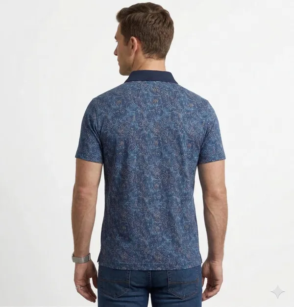 Navy_COTTON_POLY_T-Shirt_For_Men
