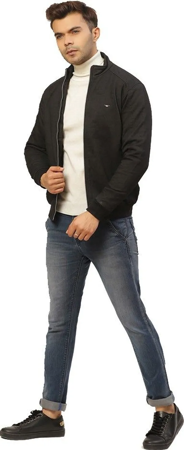 Black_Self_Design_Synthetic_Jacket_For_Men
