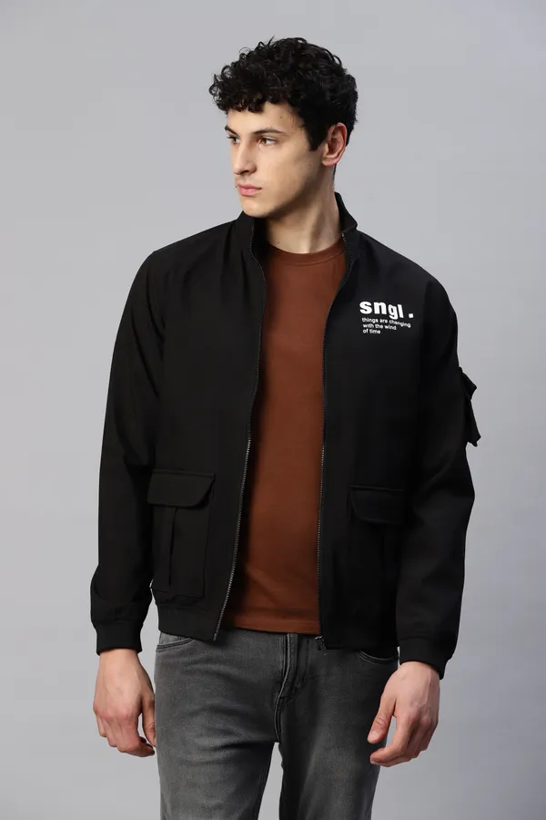 Black_Self_Design_Synthetic_Jacket_For_Men