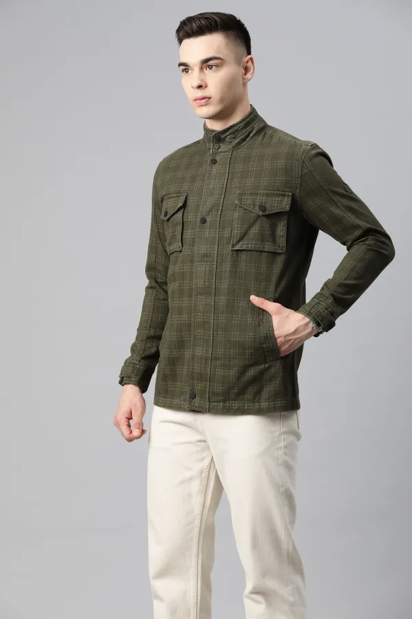 Green_Cotton_Blend_Jacket_For_Men
