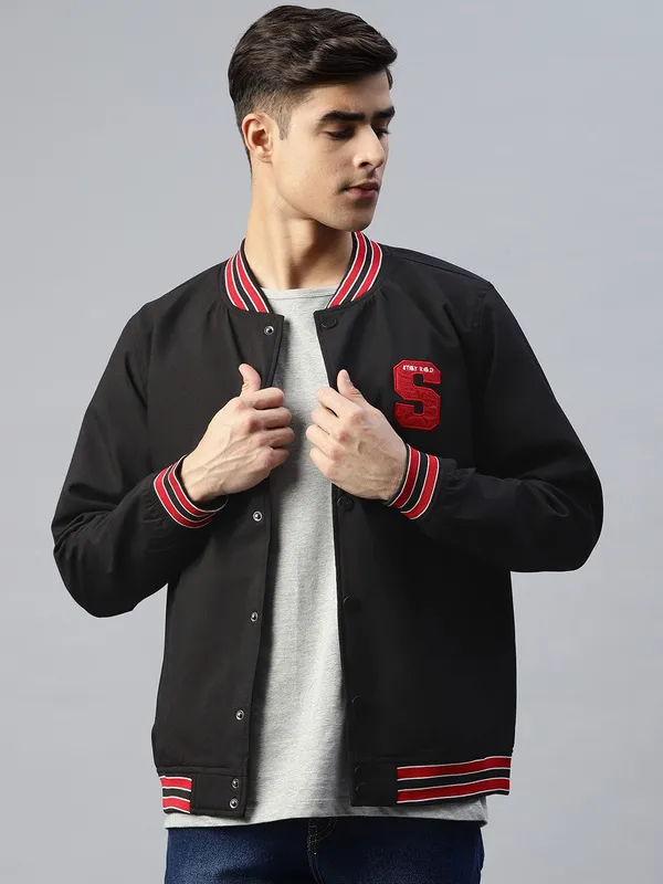 Black_Cotton_Blend_Jacket_For_Men