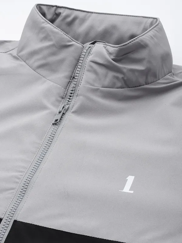 Black_And_Grey_Polyester_Jacket_For_Men