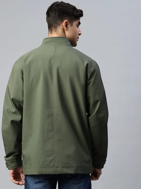 Green_Cotton_Blend_Jacket_For_Men