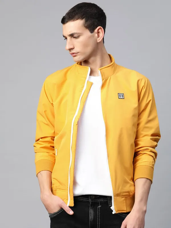 Yellow_Cotton_Blend_Jacket_For_Men