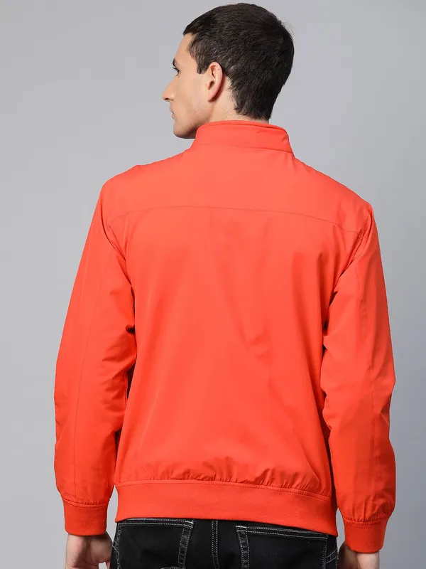 Orange_Cotton_Blend_Jacket_For_Men