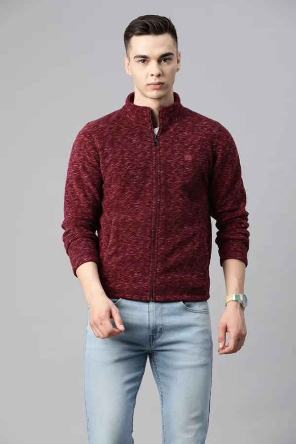 Maroon_Knit_Sweatshirt_For_Men