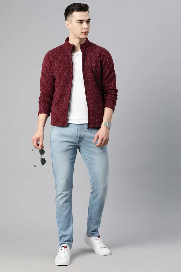 Maroon_Knit_Sweatshirt_For_Men