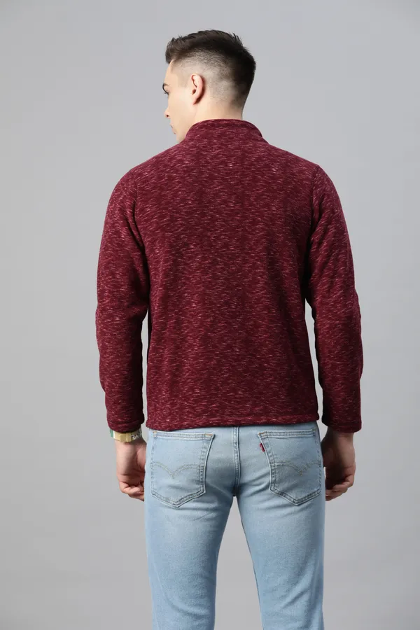 Maroon_Knit_Sweatshirt_For_Men