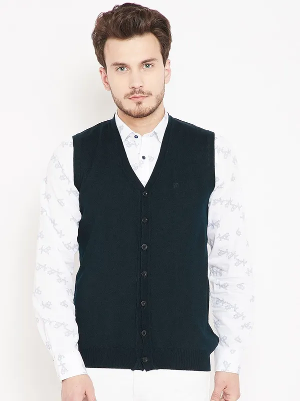Dark_Blue_Solid_Woolen_Sweater_For_Men