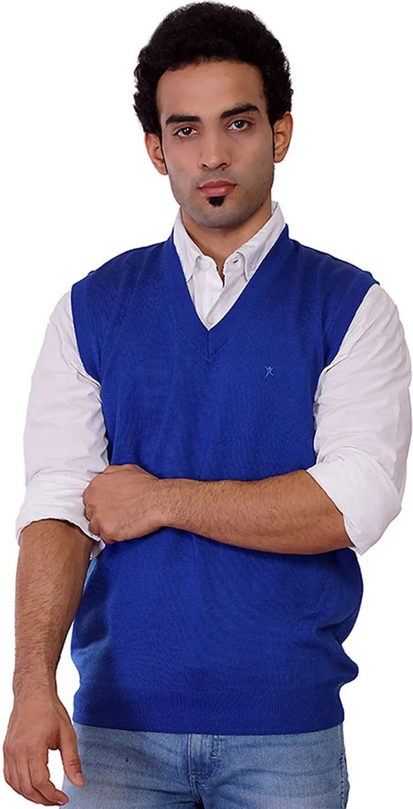 Blue_Solid_Woolen_Sweater_For_Men