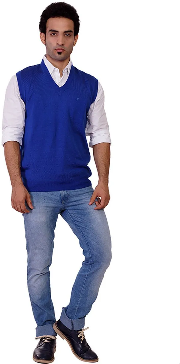 Blue_Solid_Woolen_Sweater_For_Men