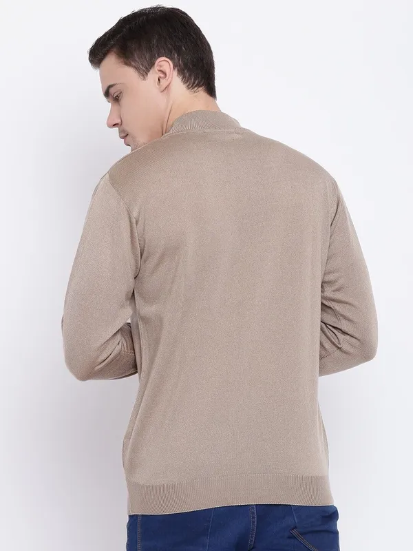 Beige_Solid_Woolen_Sweater_For_Men