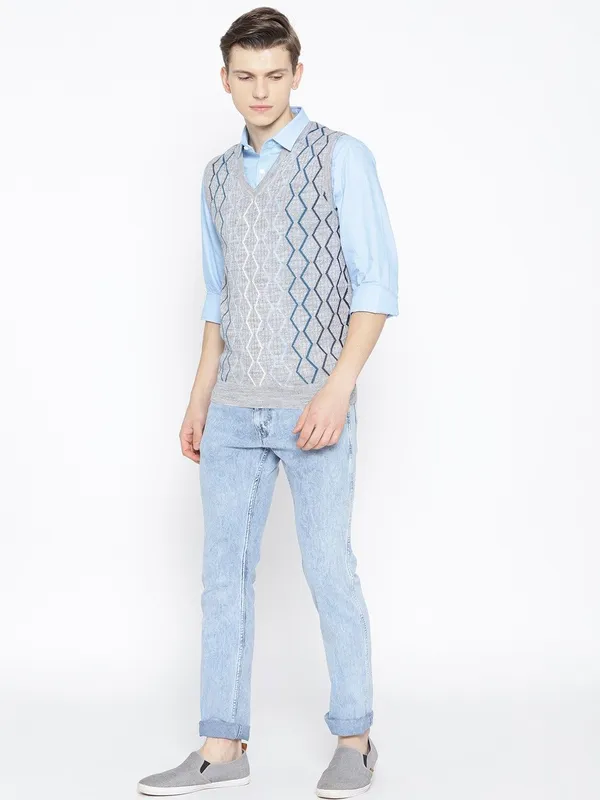 Multicolor_Printed_Woolen_Sweater_For_Men