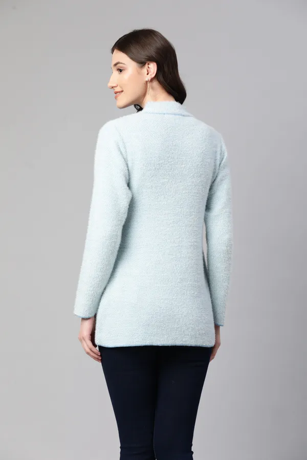 Blue_Knit_Sweater_For_Women